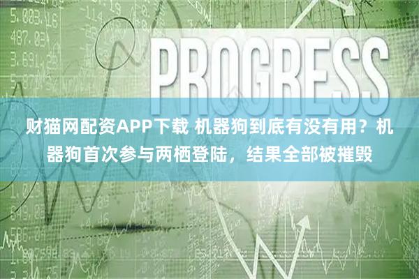 财猫网配资APP下载 机器狗到底有没有用？机器狗首次参与两栖登陆，结果全部被摧毁